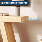 Tavolino Consolle a 2 Ripiani, Stile Trapezoidale, Marrone/Grigio e Marrone/Naturale, Assemblaggio 1 Persona