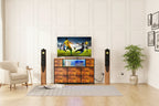 Nero / Marrone / Grigio / Bianco 10 cassetti porta TV con LED, singolo