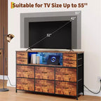 Nero / Marrone / Grigio / Bianco 10 cassetti porta TV con LED, singolo