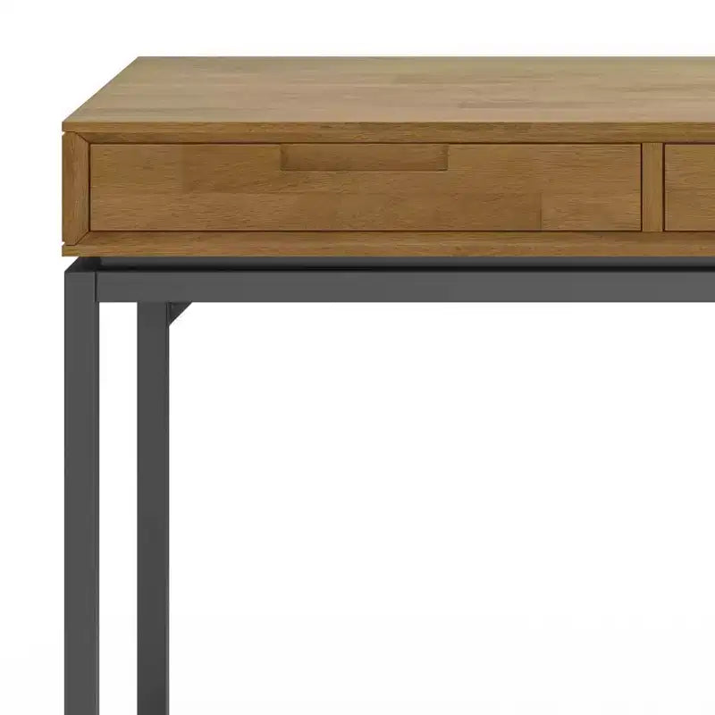 Scrivania a 1 posto marrone sella medio, stile Mid-Century, con schedario