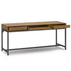Scrivania a 1 posto marrone sella medio, stile Mid-Century, con schedario