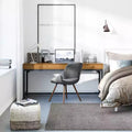 Scrivania a 1 posto marrone sella medio, stile Mid-Century, con schedario