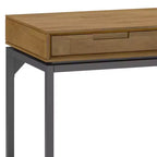 Scrivania a 1 posto marrone sella medio, stile Mid-Century, con schedario