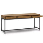 Scrivania a 1 posto marrone sella medio, stile Mid-Century, con schedario