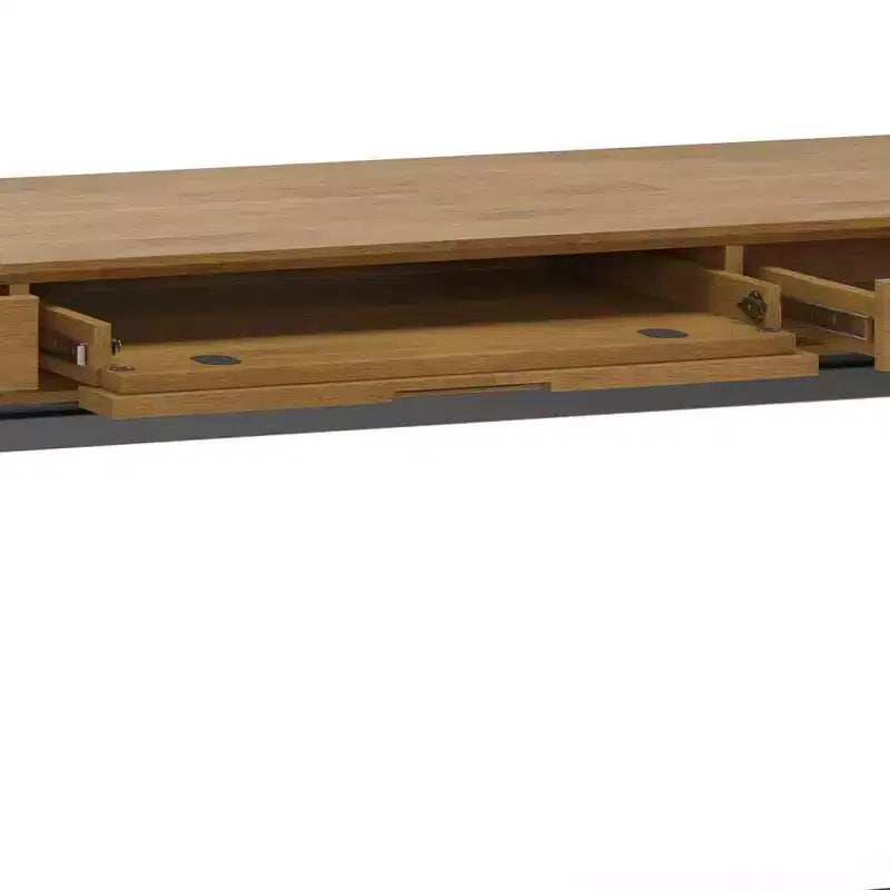 Scrivania a 1 posto marrone sella medio, stile Mid-Century, con schedario