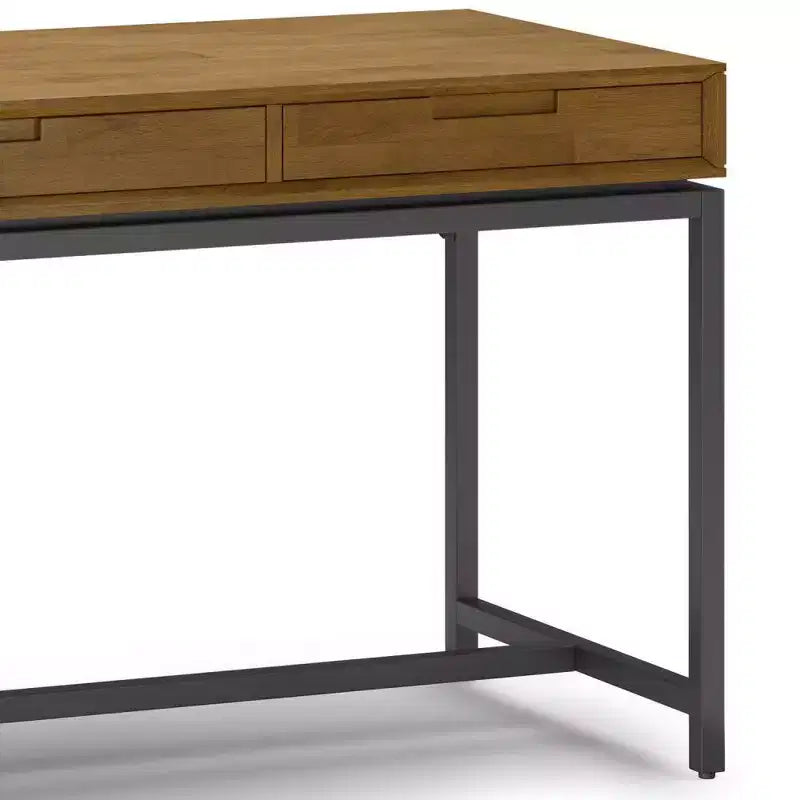 Scrivania a 1 posto marrone sella medio, stile Mid-Century, con schedario