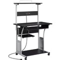 Yaheetech 3 Tiers Computer Desk with Charging Station for Home Office