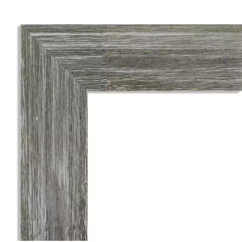 Specchio da parete stretto in legno Fencepost marrone, rettangolare, 1 persona – 28,75" x 22,75"