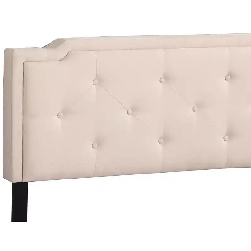 Letto matrimoniale con pannello regolabile imbottito beige/bianco – 2 colori, 1 persona