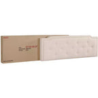 Letto matrimoniale con pannello regolabile imbottito beige/bianco – 2 colori, 1 persona