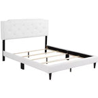 Letto matrimoniale con pannello regolabile imbottito beige/bianco – 2 colori, 1 persona