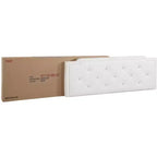 Letto matrimoniale con pannello regolabile imbottito beige/bianco – 2 colori, 1 persona