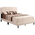 Letto matrimoniale con pannello regolabile imbottito beige/bianco – 2 colori, 1 persona