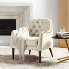 Poltrona a barilotto in vera pelle capitonné, seduta singola – Beige / Nero / Cammello / Blu Marino